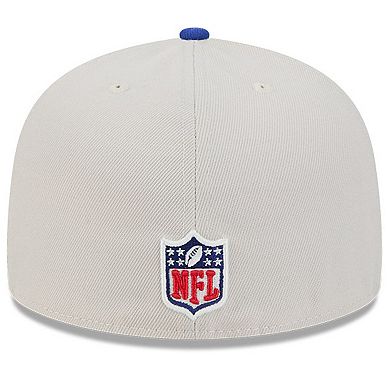 Men's New Era Stone/Royal Buffalo Bills 2024 Sideline Historic 59FIFTY Fitted Hat