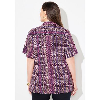 Catherines Women's Plus Size Petite Timeless Short Sleeve Blouse