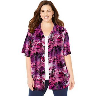 Catherines Women's Plus Size Petite Timeless Short Sleeve Blouse