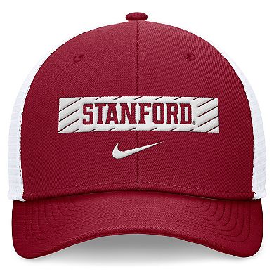 Men's Nike Cardinal/White Stanford Cardinal 2024 Sideline Trucker Adjustable Hat