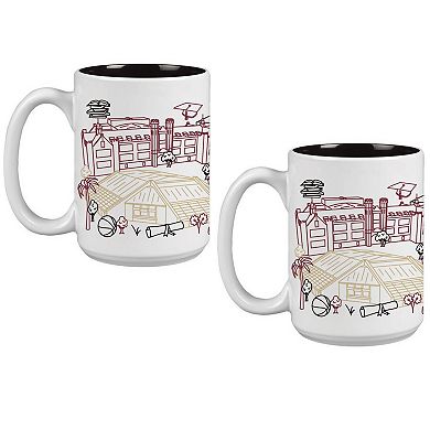 Florida State Seminoles 15oz. Campus Line Art Coffee Mug Two-Pack