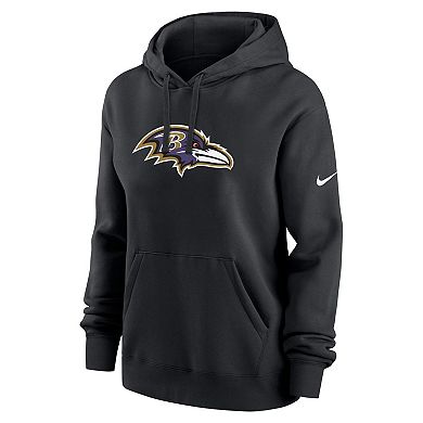 Women's Nike Black Baltimore Ravens Club Fleece Pullover Hoodie