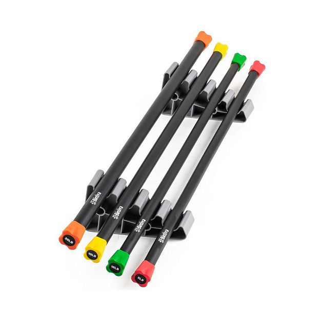 Bintiva Workout Bar - Barra Ponderata Imbottita Per Esercizi Total Body, Pesi Colorati