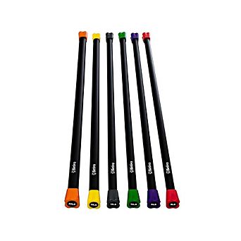Bintiva Body Bar - Weighted Workout Bar - 6 pc Set (5lb, 8lb, 10lb, 12lb, 15lb, 20lb Bars)
