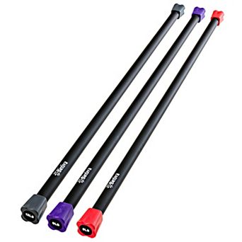 Bintiva Body Bar - Weighted Workout Bar Set - 5, 8, 12lb
