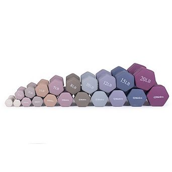 Bintiva Neoprene Dumbbells - Earth Tones - Full Set
