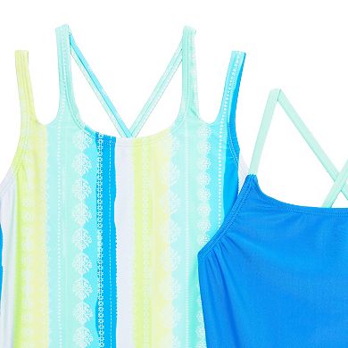 Girls 4-16 Catalina Swimwear 2-Pack One-Piece Swimsuit Set