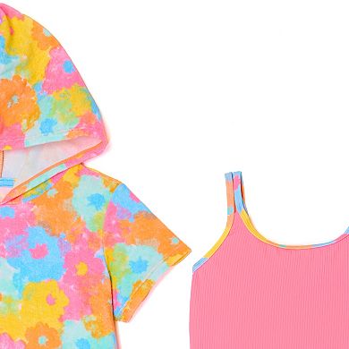 Girls 4-16 Catalina Swimwear One-Piece Swimsuit & Hooded Cover-Up Set