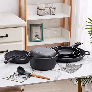 Cast Iron Kitchen Utensils Set, Giftable Cookware Set