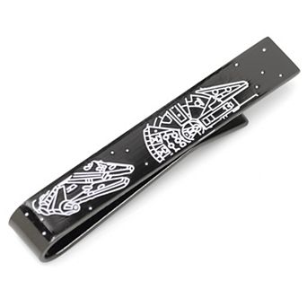 Millennium Falcon Black And White Tie Bar