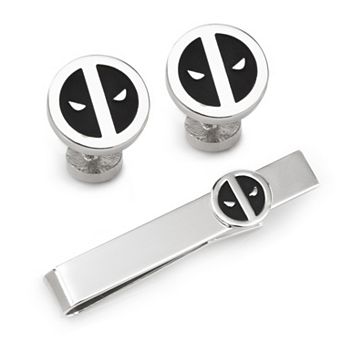 Deadpool Cufflinks And Tie Bar Gift Set