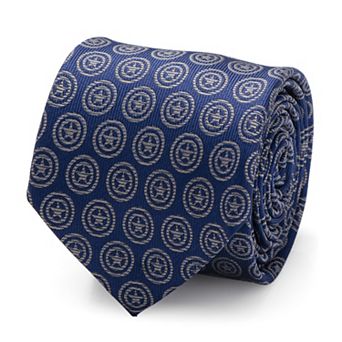 Captain America Shield Blue Men's Tie
