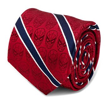 Spider-man Red And Navy Stripe Men's Tie