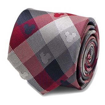 Mickey Mouse Red And Blue Plaid Men's Tie