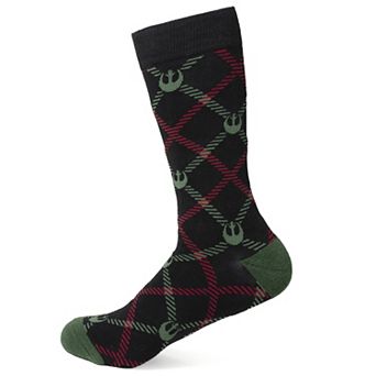 Rebel Green/red Plaid Socks
