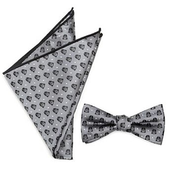Darth Vader Gray Bow Tie And Pocket Square Gift Set