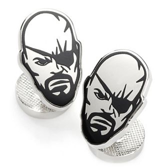 Nick Fury Silver Cufflinks