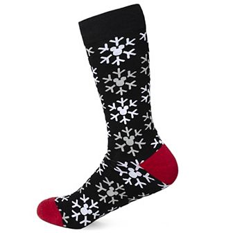 Mickey Silhouette Snow Black Tonal Socks