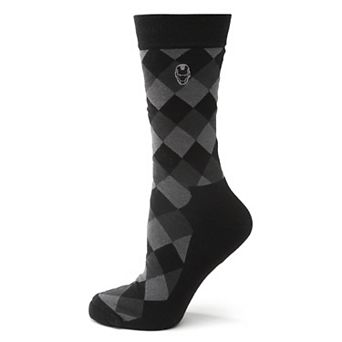 Iron Man Argyle Black Men's Socks