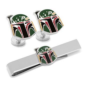Boba Fett Cufflinks And Tie Bar Gift Set