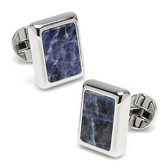 Silver And Sodalite Jfk Presidential Cufflinks