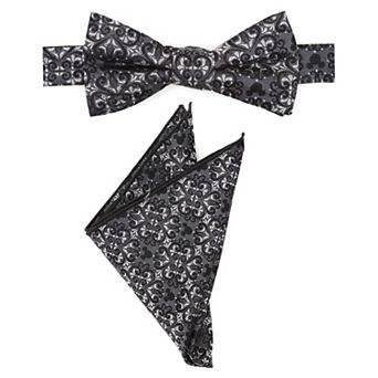 Mickey Mouse Damask Pocket Square And Bow Tie Gift Set
