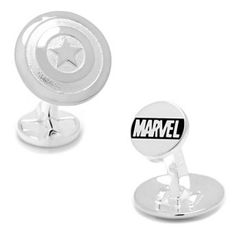 Sterling Silver 3d Captain America Shield Cufflinks