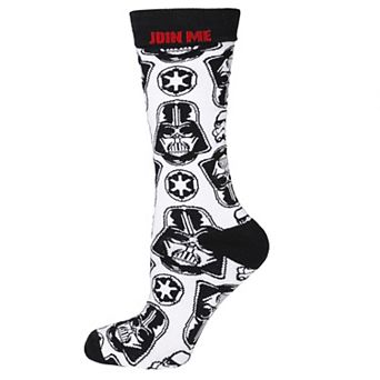 Vader Patterned White Men's Socks