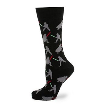 Vader V. Luke Lightsaber Battle Black Socks