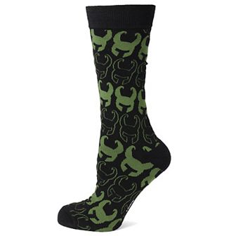 Loki Pattern Green/black Socks