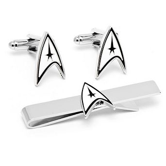 Star Trek Cufflinks Tie Bar Gift Set