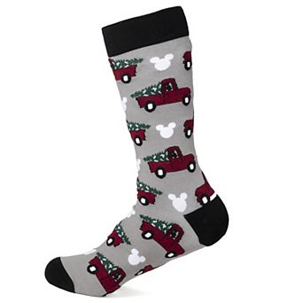 Mickey Silhouette Holiday Truck Socks