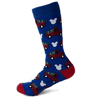 Mickey Silhouette Holiday Truck Socks