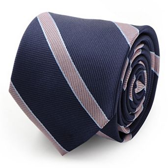 The Travis Tie (navy Pink Stripe Men's Tie)