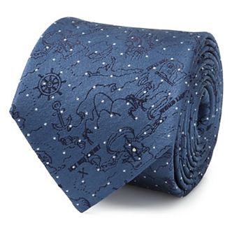 Peter Pan Treasure Map Navy Dot Men's Tie