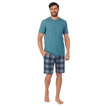 Men's Cuddl Duds® Crewneck Short Sleeve Pajama Top & Pajama Shorts Set