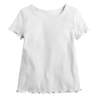 Girls 4-12 Jumping Beans® Lettuce Edge Ribbed T-Shirt