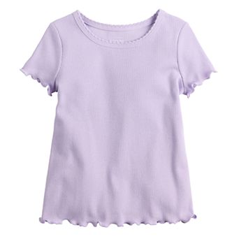 Girls 4-12 Jumping Beans® Lettuce Edge Ribbed T-Shirt