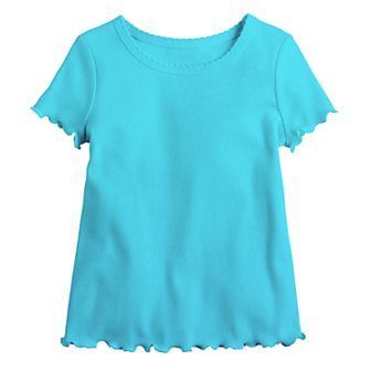 Girls 4-12 Jumping Beans® Lettuce Edge Ribbed T-Shirt