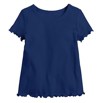 Girls 4-12 Jumping Beans® Lettuce Edge Ribbed T-Shirt