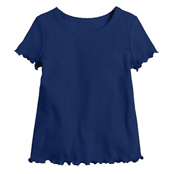 Girls 4-12 Jumping Beans® Lettuce Edge Ribbed T-Shirt