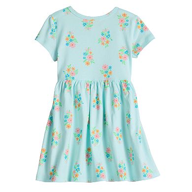 Toddler Girls Jumping Beans® Short Sleeve All Over Print Skater Dress