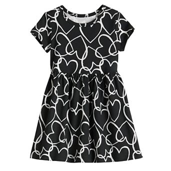 Toddler Girls Jumping Beans® Short Sleeve All Over Print Skater Dress