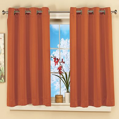 Collections Etc Short Blackout Window Curtain Panel With Easy Open-close