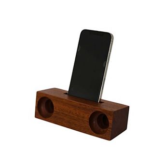 Wood Amplifier And Phone Holder