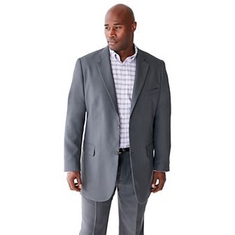 Kingsize Men's Big & Tall Easy Movement Two-button Jacket