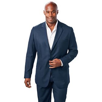 Kingsize Men's Big & Tall Easy Movement Two-button Jacket