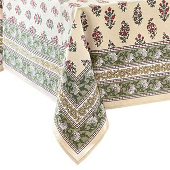Elrene Home Fashions Nomad Harvest Block Print Rectangle Tablecloth