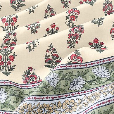 Elrene Home Fashions Nomad Harvest Block Print Rectangle Tablecloth