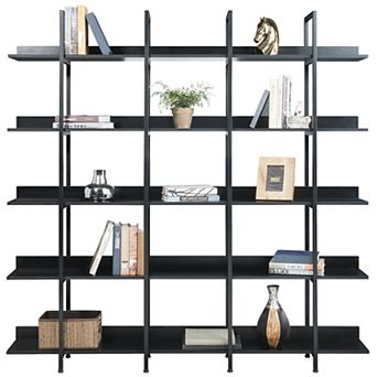 Merax 5 tier Vintage Bookcase Open Bookshelf